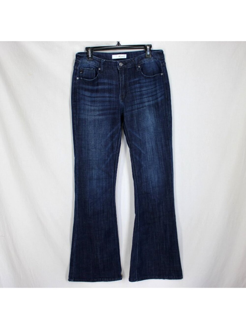 Kancan Celestine Mid Rise Flare Jeans Size 11 29 Dark Wash Blue Stretch Denim